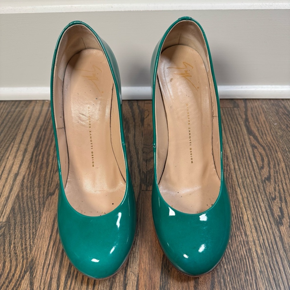 Giuseppe Zanotti Basic Platform Turquoise Pumps S… - image 2